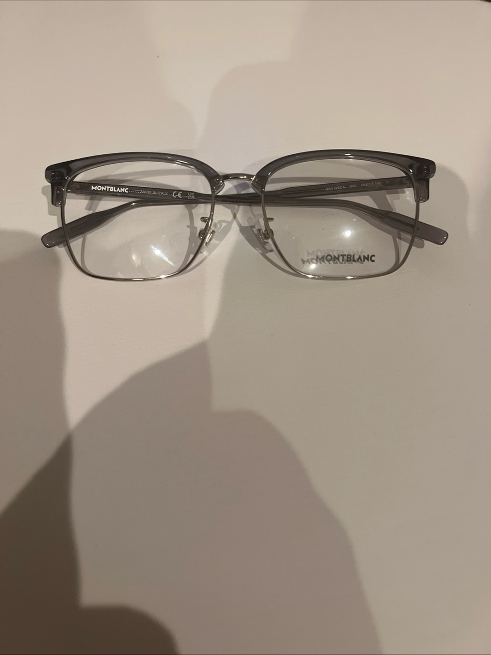 MONT BLANC MB01990A 008 56-17-150 Black Men's Eyeglasses New Made In Italy